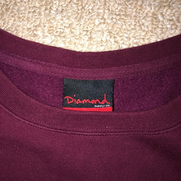 Diamond burgundy crew neck - Picture 3 of 4